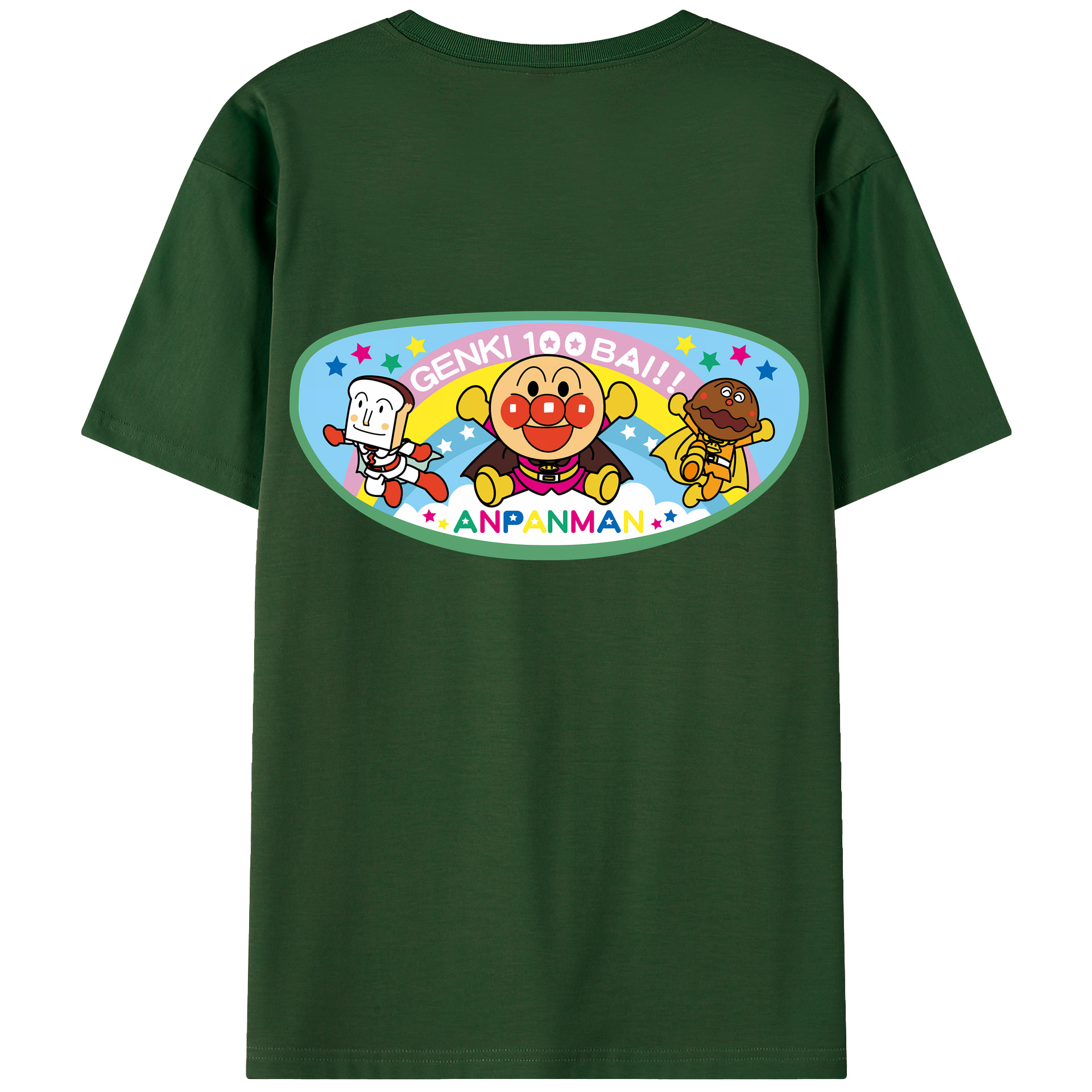 （画像用） アンパンマン Anpanman 綿100％半袖Tシャツ（背面プリント）